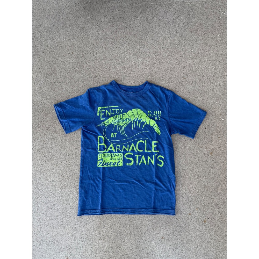 Cherokee Barnacle Stans Mens Large T-Shirt - Blue Graphic Short Sleeve